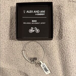 Alex and Ani Silver Bicycle Charm Bracelet